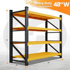 48” Wide Heavy Duty Metal Garage Shelving, Adjustable Storage Shelf - Image 2