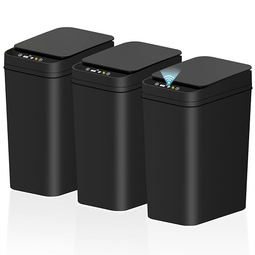 jinligogo 3Pack Bathroom Small Trash Can by SecureSpacesCleanerPlaces
