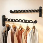 Wall Mounted Clothes Hanger Rack, Foldable Space Saving Laundry Rack by iMonse