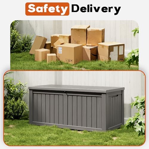 Outdoor Storage Box, Resin Deck Boxes Indoor and outdoor, Waterproof Storage - Image 5