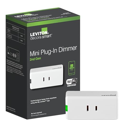 Leviton Decora Smart Dimmer Plug, Wi-Fi 2nd Gen, Works by Leviton