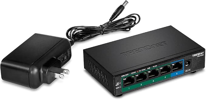 TRENDnet 5-Port Gigabit PoE+ Switch, 32W PoE Power Budget, 10Gbps Switching - Image 5