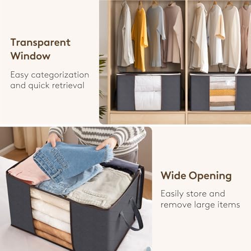 Lifewit 4 Pack 60L Clothes Storage Bins - Image 5
