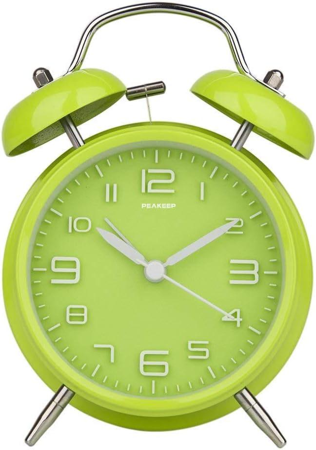 Peakeep 4 Inches Twin Bell Loud Alarm Clock - Image 2