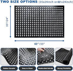 35"X24" Outdoor Rubber Floor Mats Non-Slip Restaurant Mat Commercial Kitchen - Image 2