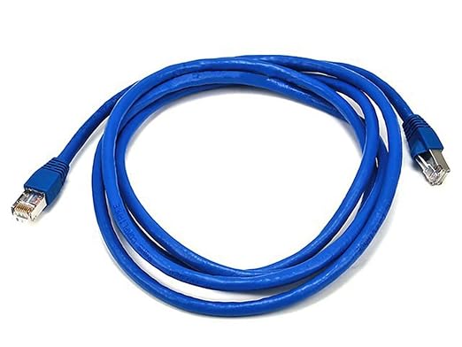 Monoprice Cat6A 7ft Blue Patch Cable Double Shielded 26AWG 10G Pure Bare Copper - Image 4