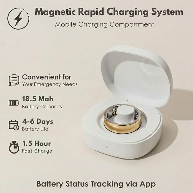 Smart Ring Health Tracker 5ATM Waterproof Sport Ring Exclusive Vibration Alerts - Image 6
