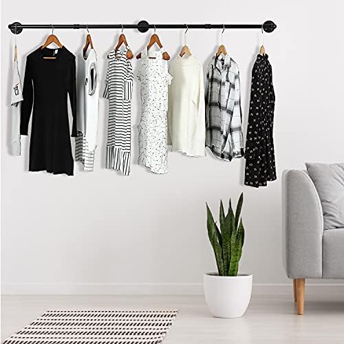 Oroonoko 60" Wall Mounted Clothes Rack, Closet Rods - Image 6