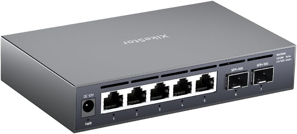 7 Port 2.5G Unmanaged Ethernet Switch by XikeStor
