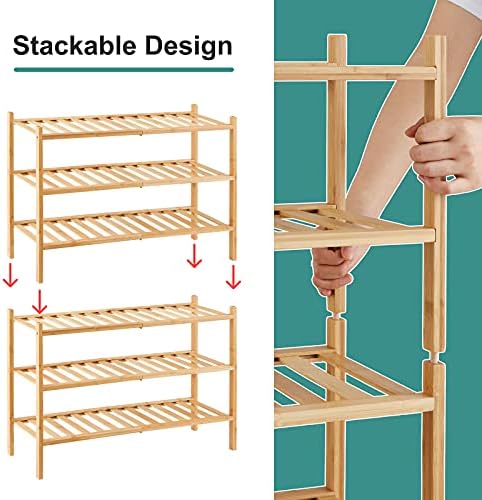 viewcare 6-Tier Bamboo Shoe Rack - Image 5