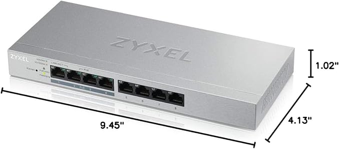 Zyxel 8-Port PoE Switch | Web Managed Gigabit Network Ethernet Splitter | 8x - Image 8