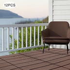 12"x12" Interlocking Deck Tiles, Modern Plastic Wood Outdoor Flooring Tiles - Image 3