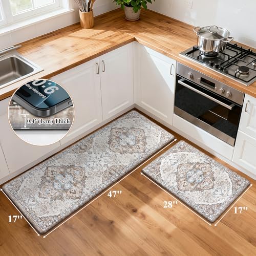 Ileading Anti Fatigue Kitchen Rugs Sets of 2 Cushioned Kitchen Mats - Image 2