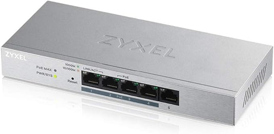 Zyxel 5-Port PoE Switch | Web Managed Gigabit Network Ethernet Splitter | 5X by ZYXELNETWORKS