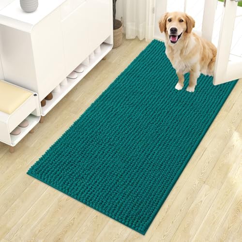 OLANLY Dog Door Mat for Muddy Paws 44x24, Extra Absorbent Chenille Mud Mat by OLANLY