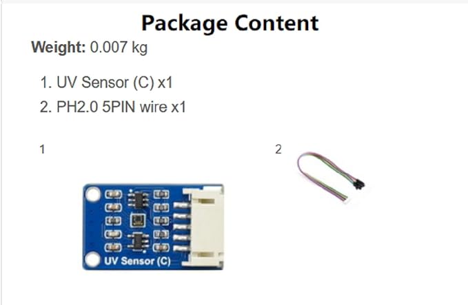 waveshare Digital LTR390-UV Ultraviolet Sensor, Direct UV Index Value Output - Image 7