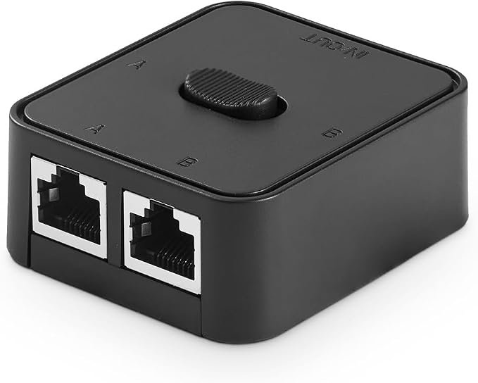 Binardat Gigabit Network Switcher, Passive Ethernet Selector, in/Out to A or B by Binardat