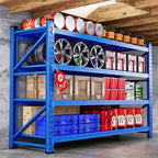71.3” Wide Heavy Duty Metal Garage Shelving, Adjustable Storage Shelf by AFAIF