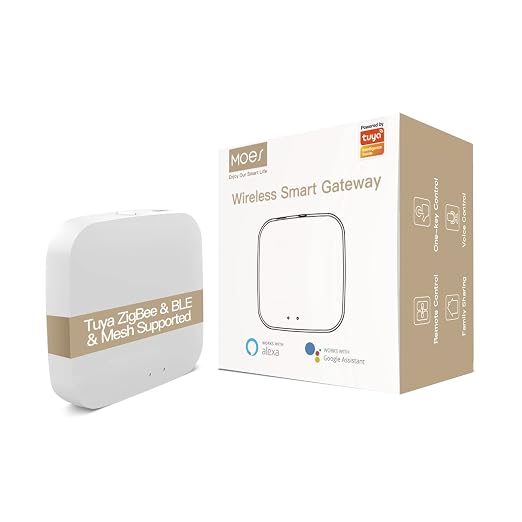MOES ZigBee & Bluetooth & Mesh Gateway, Tuya Wireless Smart Home Bridge Hub by MOES