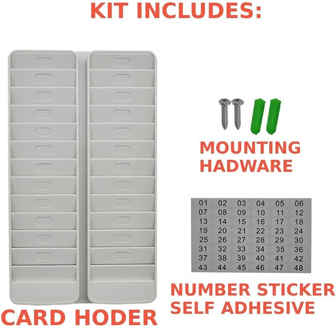 Japard Badge Rack Wall Mount 24 Card Holder to Keep Swipe Cards, Room VIP ID - Image 3