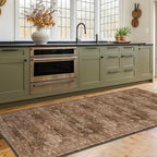 Brown Boho Washable 2x7 Runner Rugs - Image 3