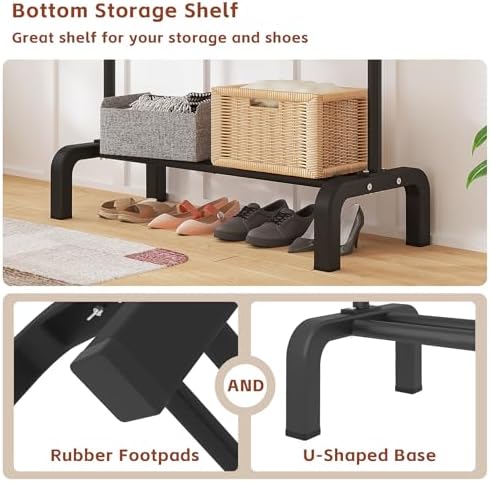 JIUYOTREE Garment Rack Clothing Clothes Rack - Image 6