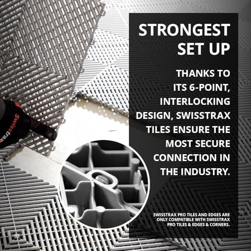 Swisstrax Ribtrax PRO Garage Floor Tiles, Island Blue - Image 4