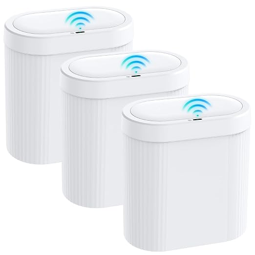 jinligogo 3 Pack 5 Gallon Bathroom Trash Can by SecureSpacesCleanerPlaces
