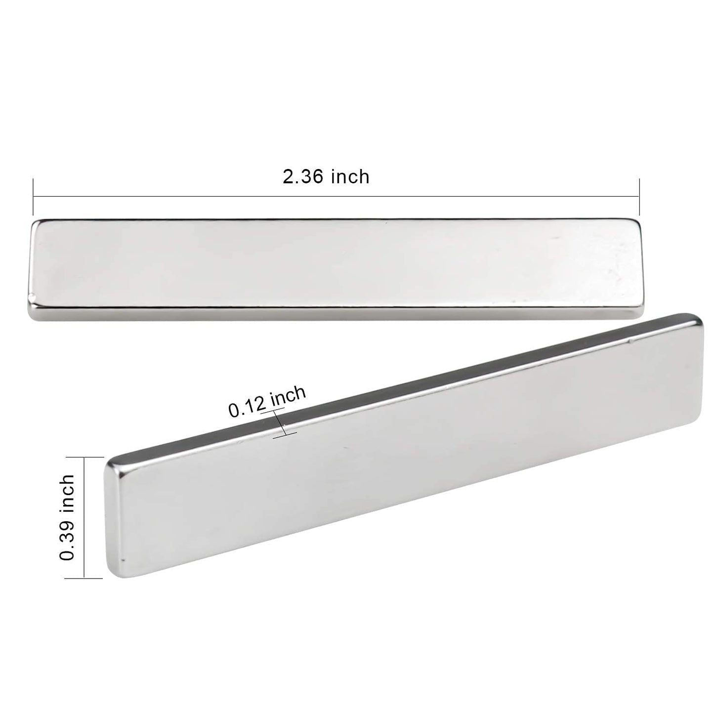 LOVIMAG 20 Pack Strong Neodymium Bar Magnets, Rare Earth Metal Neodymium Magnet for Fridge, Scientific, Shower Door, Office Etc-60 x 10 x 3 mm