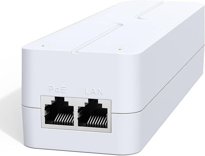2.5Gb PoE++ Injector 90W, VunLink High Power IEEE 802.3bt Multi-Gig PoE Adapter by VunLink
