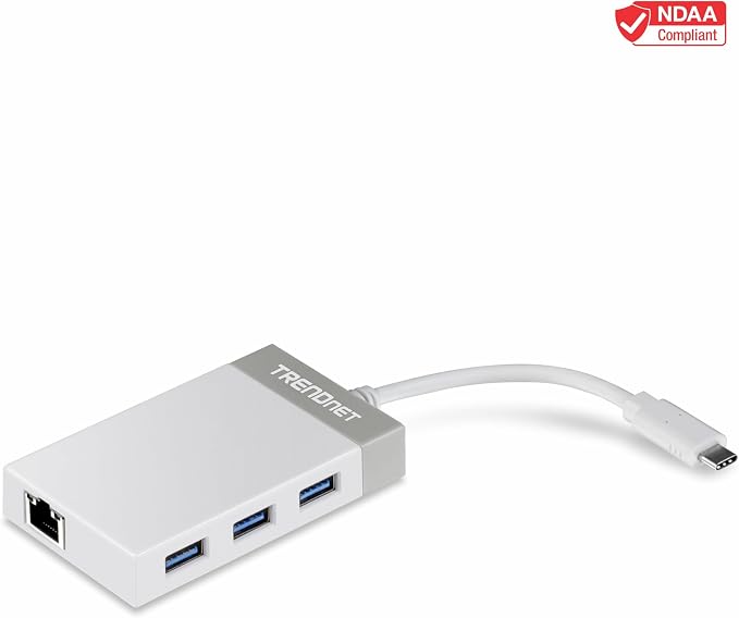TRENDnet USB C to Ethernet Gigabit Adapter, Compact USB Type C Hub, 3 x USB 3.0 - Image 9