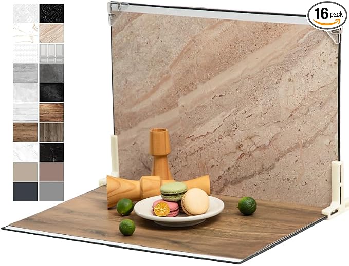 Photo Backdrop Board for Product Photography, Double-Sided Flat Lay Props for by MDAOCRY