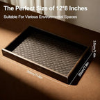 Wooden Valet Tray with Leather Base - Image 2