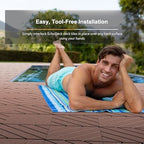 EchoDeck Interlocking Deck Tiles, 9 Pack Deck Tiles Interlocking Outdoor All - Image 2