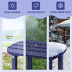 LZRS 2-Tier Patio Side Table, Heavy Duty HDPE Outdoor End Table - Image 6