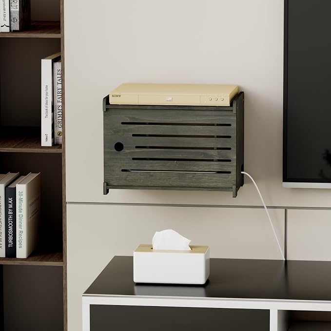 Wooden WiFi Router Storage Box Hider Shelf, Decorative Projector Box Hider Rack - Image 6