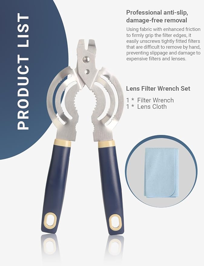 Stainless Steel Camera Lens Filter Wrench, Durable Filter Removal Tool - Image 5