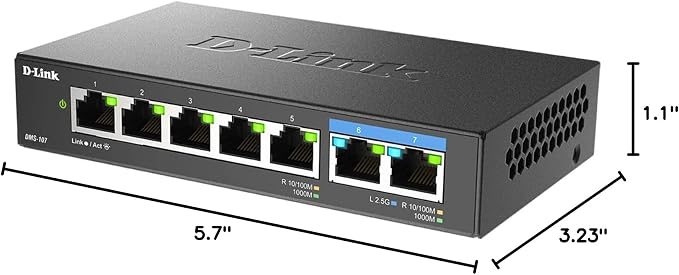 D-Link 7-Port 2.5GB Unmanaged Gaming Switch - Image 7