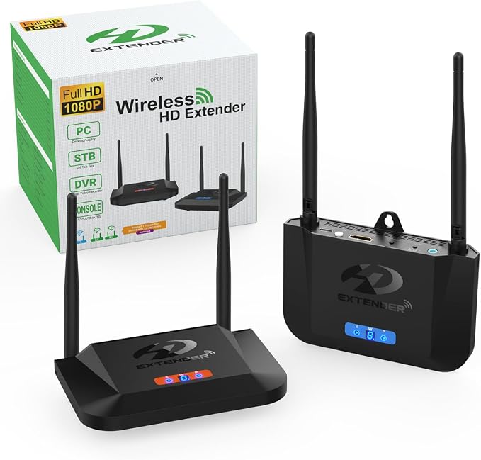 Wireless HDMI Transmitter and Receiver 4K Decoding 1080P 60HZ, 656 FT, HDMI by Graige