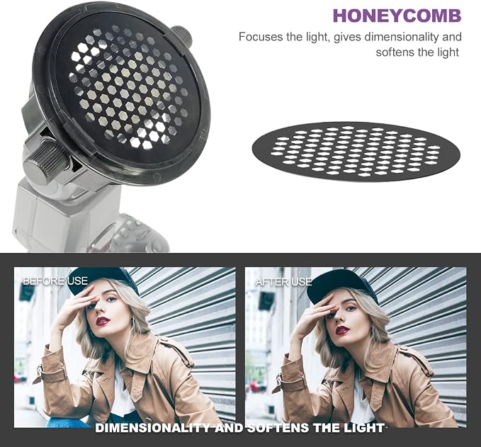 Photography Lighting Flash Diffuser Set, LENSGO Professional Flash Kit Flash - Image 7