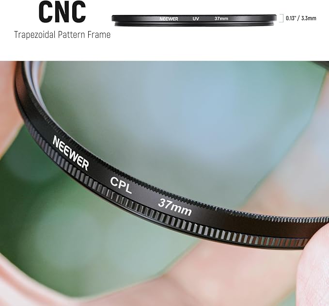 NEEWER 37mm Lens Filter Kit: UV, Lens Hood and Lens Cap Compatible - Image 5