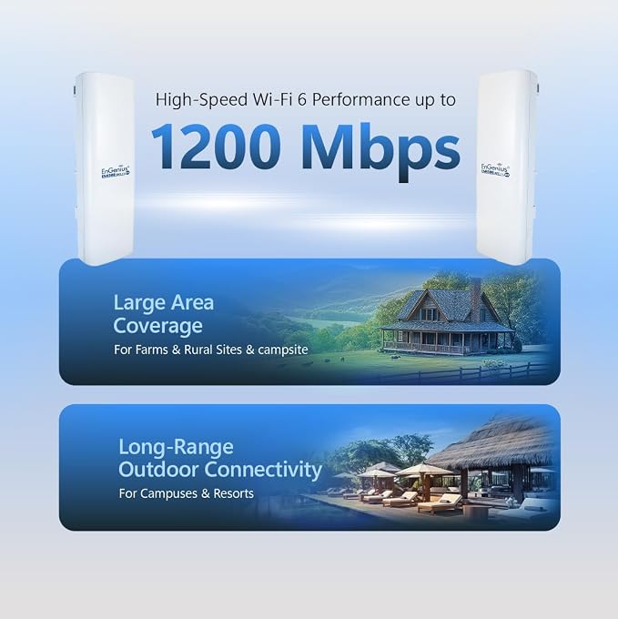 EnGenius ENH500-AX KIT 5GHz Wi-Fi 6 2x2 Outdoor Wireless Bridge, 200 Mbps - Image 3