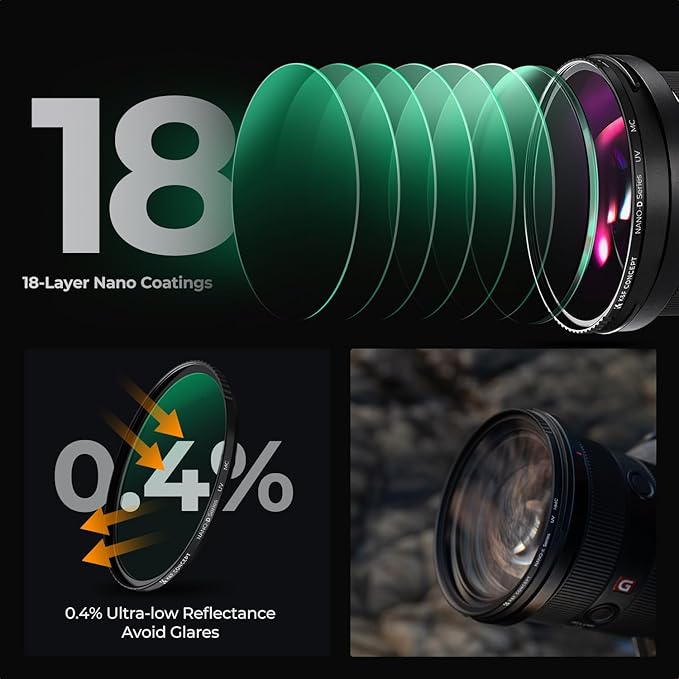 K&F CONCEPT 72mm MC UV Lens Protection Filter - Image 5