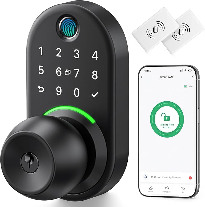 Keypad Smart Door Lock with Knob, Yamiry Keyless Entry Digital Lock with Handle by YAMIRY