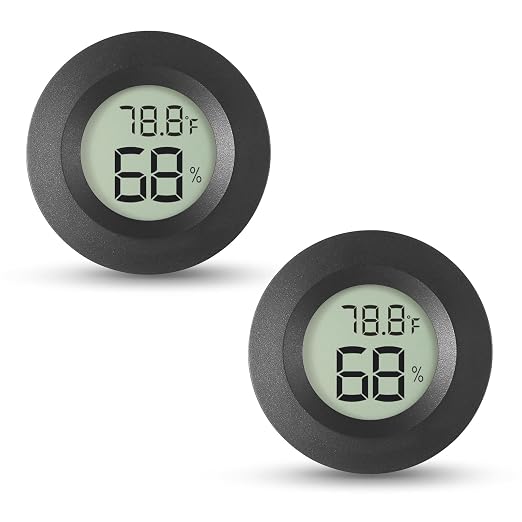 Atogou 2-Pack Mini Hygrometer & Thermometer, Indoor Outdoor Digital Humidity by ATOGOU