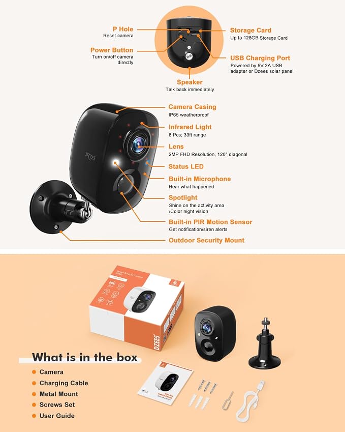 Dzees Security Camera Outdoor Wireless - Image 7