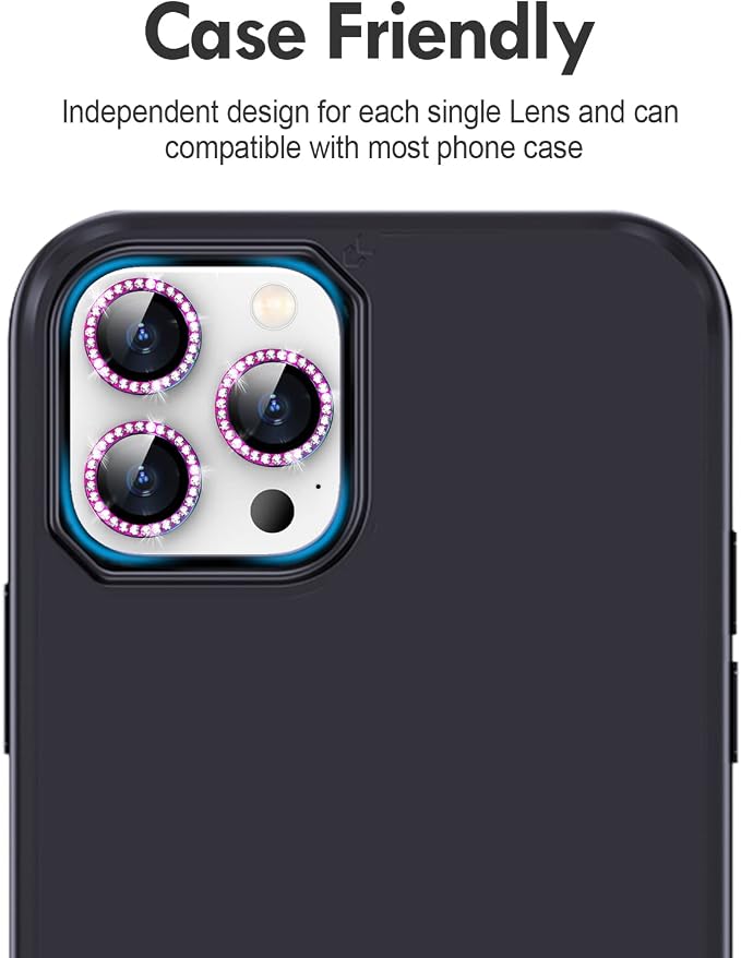 for iPhone 14 Pro/14 Pro Max Camera Lens Protector Bling, 9H Hardness - Image 6