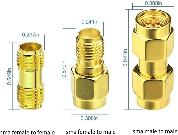 Superbat SMA Male to SMA Female Bulkhead RF Coaxial Cable RG8X Cable 15ft + - Image 4