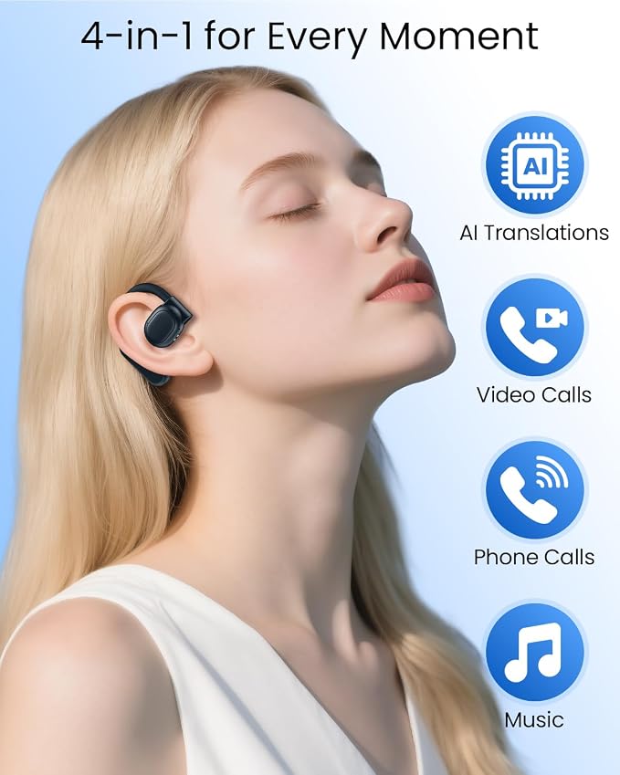 AI Translation Earbuds Real Time 164 Languages 80H Playtime Translator Ear Buds - Image 5