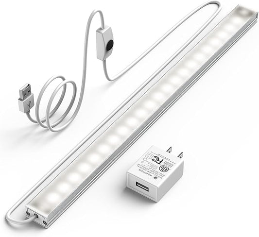 ASOKO Under Cabinet Led Lighting, 12 Inch Light Strip Bar, Daylight White 5000K by ASOKO